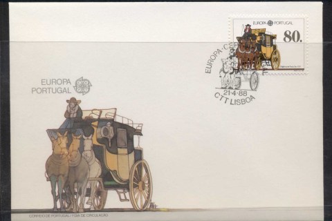 Portugal-1988-Europa-Transport-Communication-FDC