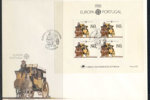 Portugal-1988-Europa-Transport-Communication-XLMS-FDC