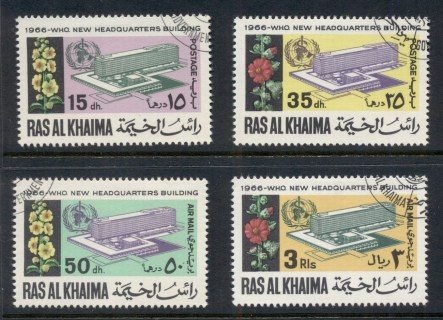 Ras-Al-Khaima-1966-Mi148-151-1966-WHO-World-Health-Organisation-Headquarters-CTO