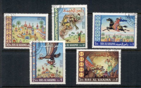 Ras-Al-Khaima-1967-Mi156-160-Tales-from-the-Arabian-Nights-CTO