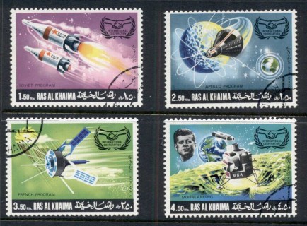 Ras-Al-Khaima-1969-Mi317-320-International-Cooperation-in-Space-Research-CTO