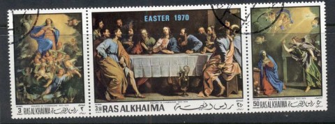 Ras-Al-Khaima-1970-Mi368-373-Famous-Paintings-CTO