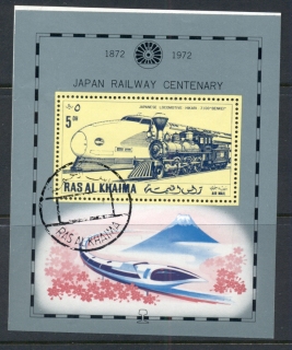 Ras-Al-Khaima-1971-MiMS102A-Japanese-Locomotives-MS-CTO