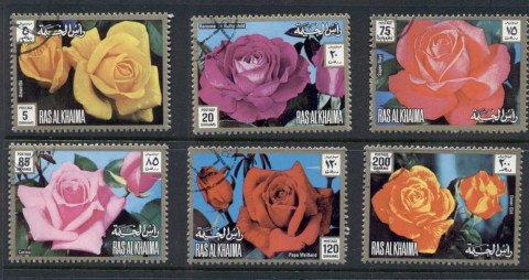 Ras-Al-Khaima-1972-Mi853-858-Flowers