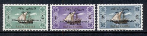 Ras-Al-Khaima-1965-Mi27-29-Ship-Definitives-Opt-FDR-Roosevelt-MUH