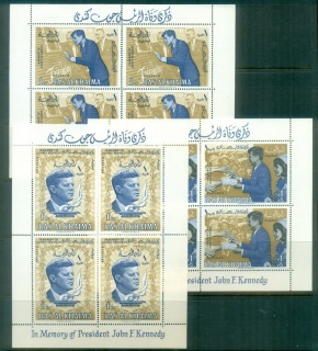 Ras-Al-Khaima-1965-MiMS1-3-JFK-President-Kennedy-3xMS-CTO