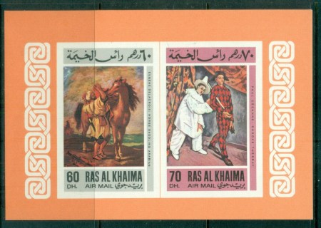 Ras-Al-Khaima-1967-European-Paintings-IMPERF-MS-MUH-lot84557