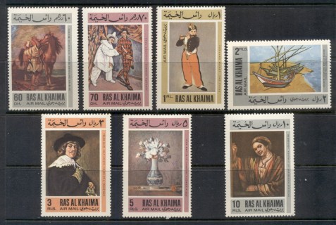 Ras-Al-Khaima-1967-Mi175-181-European-paintings-MUH