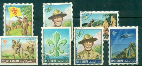 Ras-Al-Khaima-1967-Mi188-94-World-Scout-Jamboree-CTO