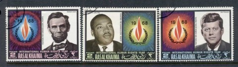 Ras-Al-Khaima-1968-Mi226-228-International-year-of-Human-Rights