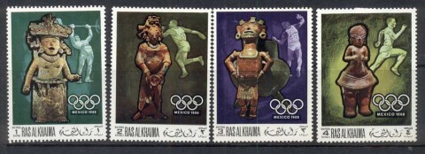 Ras-Al-Khaima-1968-Mi259-262-Summer-Olympics-Mexico-I-MUH