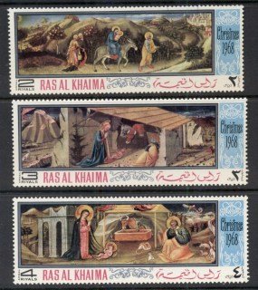 Ras-Al-Khaima-1968-Mi273-275-Xmas-2