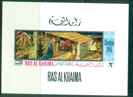 Ras-Al-Khaima-1968-Mi274-Xmas-Paintings-3r-DLMS-MLH