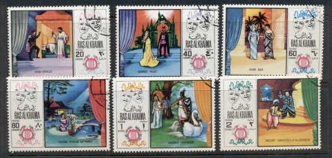 Ras-Al-Khaima-1969-Mi281-286-Scenes-frrom-Operas-CTO