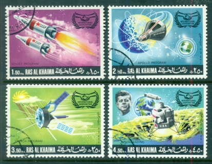 Ras-Al-Khaima-1969-Mi317-320-International-Cooperation-in-Space-Research-CTO