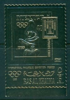 Ras-Al-Khaima-1969-MiE311A-EFIMEX-Gold-Foil-Embossed-MLH