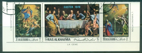 Ras-Al-Khaima-1970-Mi361-363-Easter-Paintings-CTO