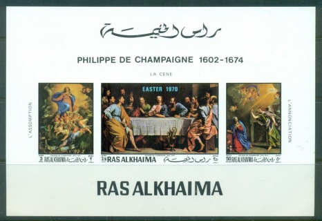 Ras-Al-Khaima-1970-Mi361-363-Easter-Paintings-MS-MLH