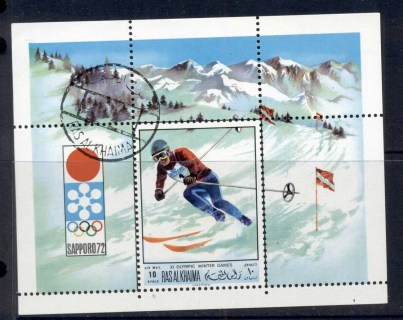 Ras-Al-Khaima-1970-Mi377-382-Winter-Olympics-Sapporo-CTO