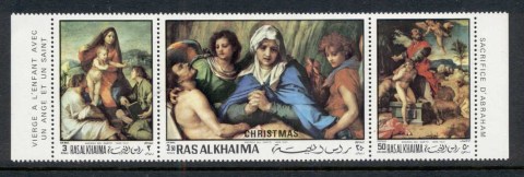 Ras-Al-Khaima-1970-Mi399-401-Xmas-paintings-MUH