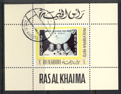 Ras-Al-Khaima-1970-Mi471-Philympia-Stamp-Ex-deluxe-MS-CTO