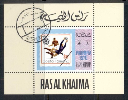 Ras-Al-Khaima-1970-Mi488-Philympia-Stamp-Ex-deluxe-MS-CTO