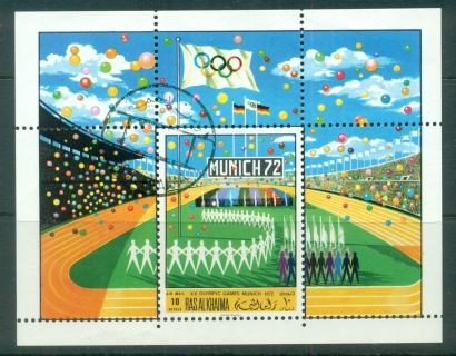 Ras-Al-Khaima-1970-MiMS86A-Summer-Olympics-Munich-MS-CTO