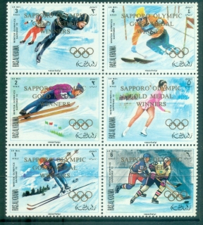 Ras-Al-Khaima-1970-Sapporo-Winter-Olympics-Opt-Gold-Medal-Winners-Blk-6-MUH-lot84560