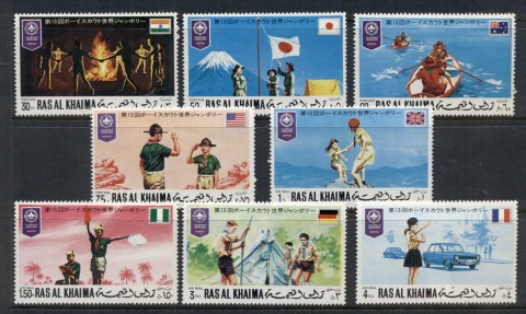 Ras-Al-Khaima-1971-Mi519-526-World-Scout-Jamboree-Japan-MLH