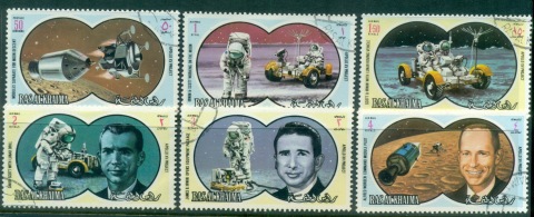 Ras-Al-Khaima-1971-Mi561-565-Space-Research-Apollo-15-CTO