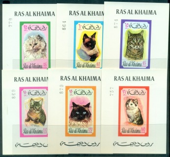 Ras-Al-Khaima-1971-Mi574-B578-Cats-6xDLMS-MLH