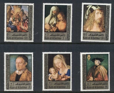 Ras-Al-Khaima-1971-Mi579-584-Albrecht-Durer-500th-birthday-MUH