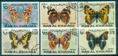 Ras-Al-Khaima-1972-Mi614-619-Insects