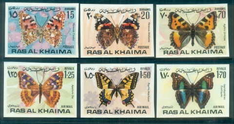 Ras-Al-Khaima-1972-Mi614-619B-Insects