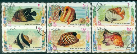 Ras-Al-Khaima-1972-Mi628-633-Marine-Life