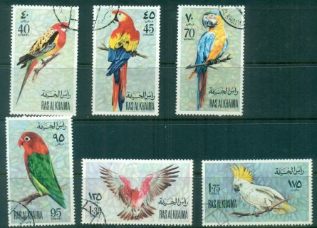 Ras-Al-Khaima-1972-Mi663-668-Birds