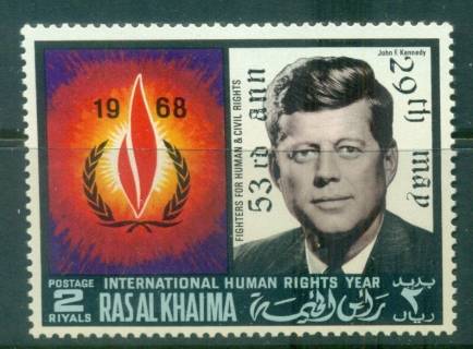 Ras-Al-Khaima-1972-Mi686-JFK-kennedy-Opt-53-Birthday-MLH