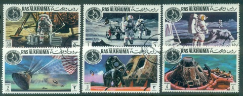 Ras-Al-Khaima-1972-Mi708-713-Safe-Return-of-Apollo-14-Space-Mission-CTO