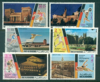 Ras-Al-Khaima-1972-Mi724-729-Summer-Olympics-Munich