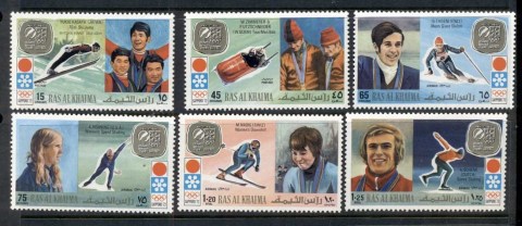 Ras-Al-Khaima-1972-Mi731-736-Winter-Olympics-Sapporo-MUH