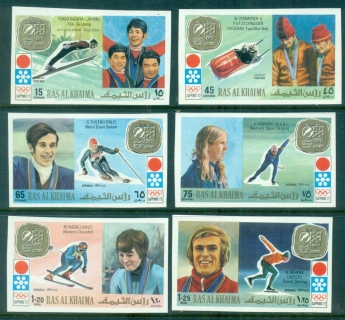 Ras-Al-Khaima-1972-Mi731-736B-Winter-Olympics-Sapporo