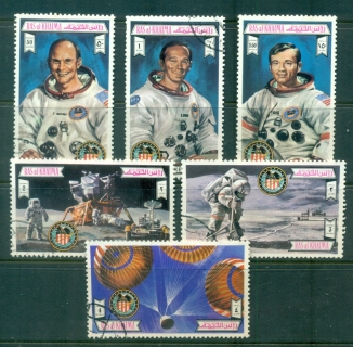 Ras-Al-Khaima-1972-Mi738-743-Apollo-16-Space-Mission-CTO