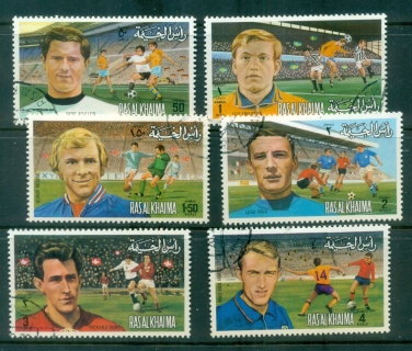 Ras-Al-Khaima-1972-Mi745-750-European-Football-Players-CTO