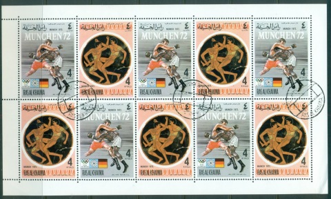 Ras-Al-Khaima-1972-Mi792-793-Summer-Olympics-Munich