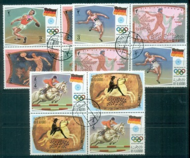 Ras-Al-Khaima-1972-Mi800-805-Summer-Olympics-Munich