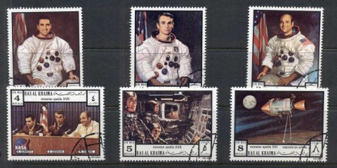 Ras-Al-Khaima-1972-Mi840-845-Apollo-17-CTO