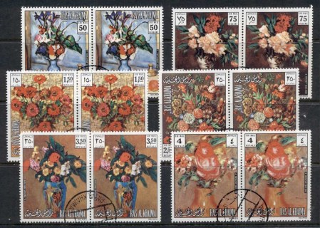 Ras-Al-Khaima-1972-Mi865-870-Flowers