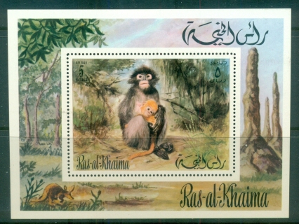 Ras-Al-Khaima-1972-MiMS112-African-Fauna-MS-MLH