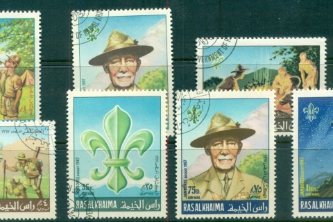 Ras-Al-Khaima-1967-Mi188-94-World-Scout-Jamboree-CTO