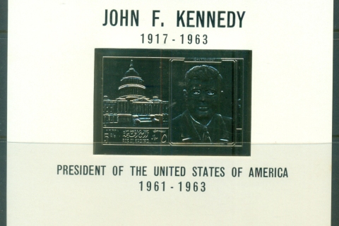 Ras-Al-Khaima-1969-MiMSC70-JFK-Kennedy-Gold-foil-embossed-MS-MUH